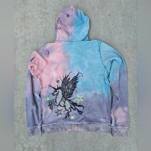 SUPER RARE / HTF J & COMPANY PEGASUS EMBROIDERED ZIP UP HOODIE MED/LG SEQUINS